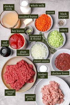 the ingredients to make this meatloaf recipe are shown