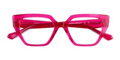 Crystal Fushia Pink geometric eyeglasses available in variety of colors to match any outfit. These stylish Full-Rim, Small - sized Acetate eyeglasses include a case. The price includes free 1.5 Clear Single Vision Lenses and can change based on options selected during the checkout process. Chilly Weather Outfits, Geometric Eyeglasses, Geometric Crystal, Bday Gifts, Pink Glasses, Weather Outfits, Glasses For Women, Chilly Weather, Prescription Eyeglasses