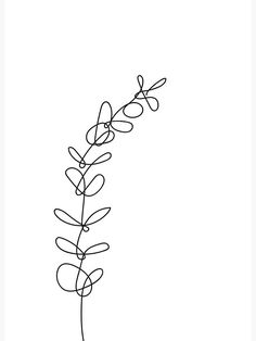 One Line Vine Tattoo, One Line Leaf Drawing, Eucalyptus Leaf Tattoo, Eucalyptus Outline, Minimal Plant Tattoo, Maple Tattoo