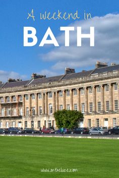 a large building with the words weekend in bath on it