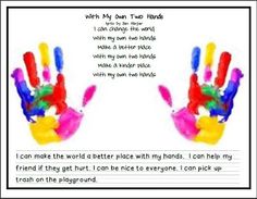 an image of a poem written in the language of handprints with colorful colors