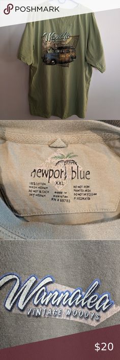 MENS Newport Blue T-shirt Woody Hawaii Classic Cars XXL Newport Blue, Blue T Shirt, Blue Tshirt, Newport, Classic Cars, Hawaii, The Social, Fashion Home Decor, Fashion Home