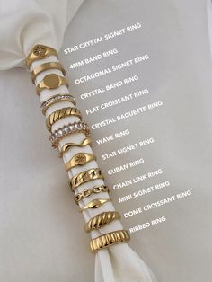 Gold rings Capsule Wardrobe Jewelry, Luxe Jewelry, Golden Ring, Dope Jewelry, Jewelry Fashion Trends, Jewelry Essentials