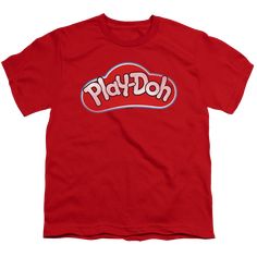 Play-doh Lid - Youth T-Shirt Youth T-Shirt (Ages 8-12) Play-doh Red T Shirts, Red Play, Cotton Hoodies, Mens Workout Shirts, Red Tee, Top Baby Products, Kids Logo, Play Doh, Red Tshirt