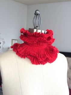 Pleated Choker/Black Choker/Neck Ruff/Detachable collar/ Collar choker/Choker/Necklace choker/ Goth/ Ruff Collar, Red Choker, Tie Matching, Choker Black, Collar Choker, Neck Choker