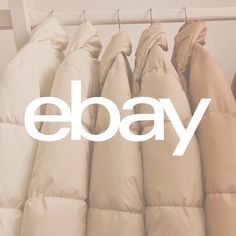 the ebay logo is displayed above several pillows