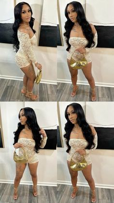 Outfits With Gold Heels, Gold Heels Outfit Black Women, Cute Outfits With Heels, Heels Outfit Black Women, Golden Dress Outfit, Gold Heels Outfit, Going Out Outfits Night Club Baddie, Outfit For Birthday, Outfit Black Women