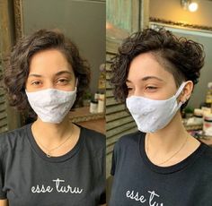 Curly Pixie Haircut For Chubby Faces, Pixie Undercut Hair, Chubby Face Haircuts, Growing Out Hair, Natural Curly Hair Cuts, Edgy Short Hair, Beautiful Curly Hair