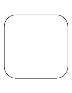 a square shape with no lines on the bottom and one line at the top, in black ink