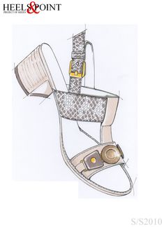 Accessories Design Portfolio, Fashion Illustration Shoes, Sandal Kulit, Shoes Illustration