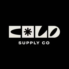 a black and white logo with the words supply co written in bold letters on it