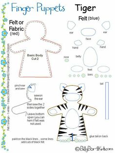 the instructions for how to make a paper zebra puppet that looks like it has been cut out