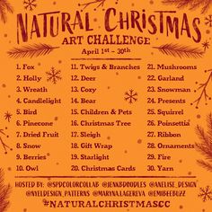 the natural christmas art challenge poster