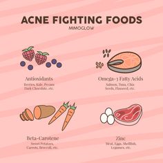 Foods To Eat To Help With Acne, Acne Friendly Food, Acne Safe Recipes, Foods To Help With Acne, Acne Safe Foods, Healthy Food Tips, Foods That Cause Acne, Foods That Help With Acne