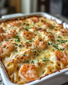 Dubbed 'Seaside Comfort' – buttery, garlicky, and feels like a vacation in every bite! Shrimp Pasta Bake, Mexican Pasta Recipes, Pasta Casseroles, Casserole Kitchen, Beef Casseroles, Corn Fritter Recipes, Scampi Pasta, Comfort Casseroles, Delicious Seafood Recipes