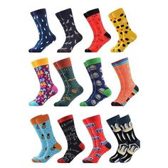 Casual dress socks for any occasion. Wide variety of men's printed and patterned socks suiting any style and occasion. These fun socks for men will boost your style. Wild range of colors and patterns. Add a splash of color to your wardrobe with some fun socks for men in a range of styles to suit all tastes! From stripes and checkers to animal and food-themed prints, go bold with colorful socks for men! Musical note socks, polka dots, penguin? Or maybe a dalmatian ? All kind of novelty patterns w Fun Socks, Socks For Men, Musical Note, Patterned Socks, Colorful Socks, Dress Socks, Cool Socks, Dalmatian, Mens Socks