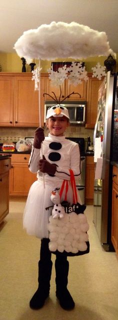 Last Minute Halloween Costume Ideas, Olaf Halloween Costume, Olaf Party, Olaf Costume, Princess Tutu Dresses, Last Minute Halloween Costume, Last Minute Halloween, Frozen Costume, Disney Halloween Costumes