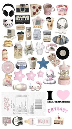 a collage of various items that include cake, cupcakes and other things