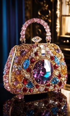 Enchanted Birthday, Fancy Handbags, Funky Purses, Led Light Color, Crystal Handbag, Inspired Handbags, Accessories Style, Jewelry Picture