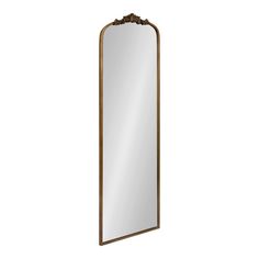 an ornate gold framed mirror on a white background