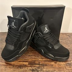 Bought Them For 1,184 And Used Them About Three Times, Don’t Fit Me No More Black Air Jordan 4 With Rubber Sole For Streetwear, Black High-top Air Jordan 4, Nike Black Custom Sneakers With Boost Midsole, Nike Jordan Black Lace-up Shoes, Black Nike Jordan Shoes With Round Toe, Nike Black Lace-up Jordan Shoes, Black Leather Air Jordan 4 With Rubber Sole, Nike Jordan High-top Black Shoes, Jordan 4 Black