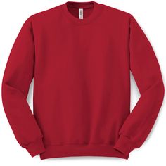 Plain Pullover Crew Neck Sweatshirt (True Red) - B-WEAR SPORTSWEAR Red Crew Neck Sweater With Ribbed Cuffs, Red Cotton Sweats For Winter, Red Relaxed Fit Hoodie With Crew Neck, Red Fleece Sweatshirt For Winter, Basic Fleece Top In Solid Color, University Red Fleece Sweatshirt For Winter, Red Fleece Sweats For Streetwear, Red Long Sleeve Fleece Sweatshirt, Red Crew Neck Sweatshirt With Relaxed Fit