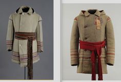 blanket coats, late 19th century. McCord Mus ac Native American Songs, American Outfits, Mens Fashion Retro, Art Native American, Native American Tattoos, American Songs