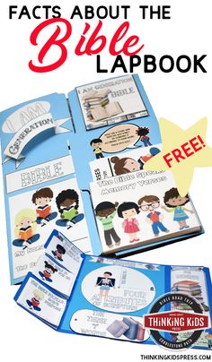 an open book with the words, fact about the bible lapbook and free printables