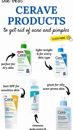 Apply Skincare, Cerave Products, Cerave Skincare, Acne Prone Skin Care, Skincare For Oily Skin, Skin Care Routine Order, Get Rid Of Acne, Rid Of Acne, Skin Care Tutorial