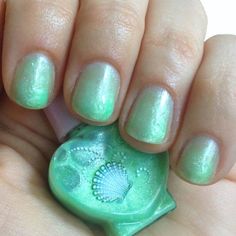 H2o Nails, Mermaid Motel, Emma Gilbert, Mermaid Green, Themed Nails, Nails Green, Green Mermaid, Princess Ariel, Figure 8