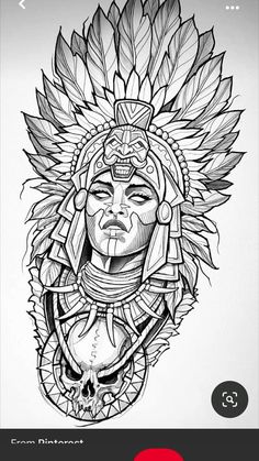 Aztec Tattoo Designs For Women Beautiful, Tattoo Sleeve Stencils, Aztec Goddess Tattoo, Tato Geisha, India Tattoo, Aztec Warrior Tattoo, Aztec Drawing, Mayan Tattoos, Aztec Tattoos