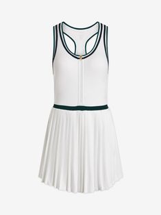 Cut to a slightly shorter length with removable cups, fully lined top, and inner short, the Jane court dress is designed for active days. For golf, tennis, or any way you like to play, this dress will keep you cool and comfortable in Recycled Micro Jersey. White Tennis Dress For Summer Sports, Summer Stretch Tennis Dress For Pickleball, Fitted Athleisure Tennis Dress For Pickleball, White Sporty Tennis Dress, Spring Athleisure Tennis Dress, Athleisure Tennis Dress For Spring, Sporty Sleeveless White Tennis Dress, Fitted Tennis Dress For Spring Pickleball, Fitted Tennis Dress For Pickleball In Spring