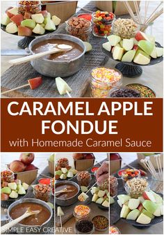 Serve up some FUN with this Easy Mini Caramel Apple Fondue using thissimple Caramel Apple Dip Recipe that has only 5 ingredients and is ready in 10 minutes! Carmel Apple Fondue Bar, Carmel Apple Bar Wedding Dessert Tables, Carmel Apple Fondue, Carmel Fondue, Caramel Sauce For Apples, Make Caramel Sauce, Caramel Apple Sauce, Apple Topping, Fun Fall Treats