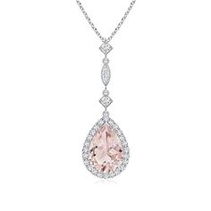 Morganite Jewelry, Platinum Chain, Best Friend Necklaces, Solitaire Pendant Necklace, Drop Design, Platinum Jewelry, Halo Pendant, Initial Pendant Necklace, Teardrop Pendant