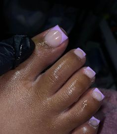 Acrylic Pedicure, Purple Pedicure, French Toe Nails, Purple Toes, Pedicure Designs Toenails, Lilac Nails, Purple Acrylic Nails