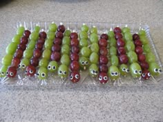 grapes and grapes with googly eyes on them