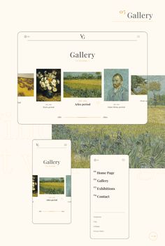 an image of the gallery website