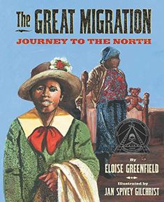 the book cover for the great migration journey to the north, with an image of two women