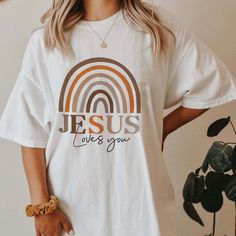 Jesus Loves You Bible Verse Shirt Love Like Jesus T shirt Pray Shirt Catholic Shirt Faith Based Shirt Prayer Shirt Christian Shirts Christia Easy 30 day return policy Pray Shirt, Catholic Shirt, Jesus Clothes, Christian Tshirt Design, Christian Shirts Designs, Love Like Jesus, Bible Verse Shirt, Christian Designs, Jesus Tshirts