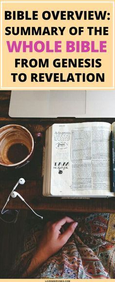 an open bible on a table with a cup of coffee next to it