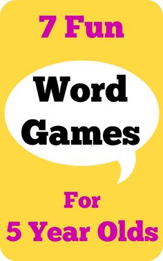 7 fun word games for 5 year olds Fun Word Games, Word Games For Kids, English Games, Reading Games, Educational Activities For Kids, Language Development, Old Games, Word Games, Home Learning