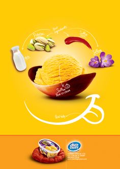 an advertisement for some kind of fruit and yogurt with the names on it