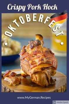 the cover of crispy pork hock oktoberfest