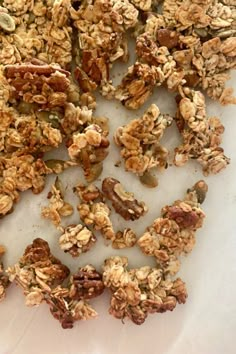 the granola is cut up and ready to be eaten