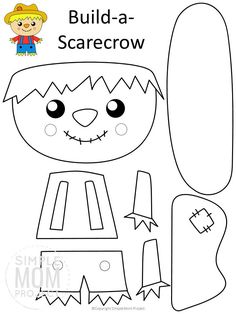 a paper doll with the words build - a scarecrow on it