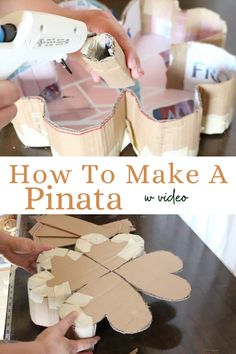 how to make a pinata with video and instructions for making an easy paper flower