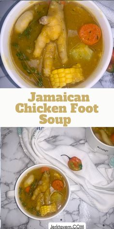 Easy Jamaican Chicken Foot Soup Recipe Jamaican Soup Chicken, Jamaican Chicken Soup Recipe, Jamaican Chicken Soup With Dumplings, Miami Chicken Souse Recipe, Southern Chicken Souse Recipe, Southern Pork Souse Recipe