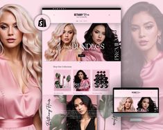 the website is designed to look like it has many different hair types and colors, including blonde