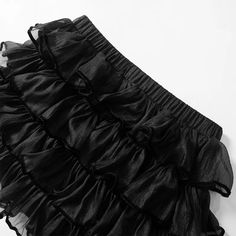 Black Acubi Style Skirt Short Pleated A-Line Skirt Chic Black Mini Skirt Acubi Fashion A-Line Skirt-3 Summer Nylon Skirt, Mini Nylon Lined Skirt, Party Flared Skirt With Elastic Waistband, Solid Color Stretch Mini Skirt With Ruffles, Black Tiered Skirt With Ruffles, Black Pleated Stretch Mini Skirt, Black Stretch Pleated Mini Skirt, Black Stretch Mini Skirt, Stretch Nylon Lined Skirt