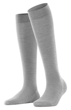 Knit with cotton inside against your skin and soft merino wool outside, these durable, versatile socks deliver warmth and comfort no matter where you wear them. Style Name:Falke Soft Merino Knee High Socks. Style Number: 6114215. Teddy Shop, Womens Knee High Socks, Elegant Flats, Family Women, Wool Socks, Ladies Of London, Womens Tights, Business Look, Knee High Socks